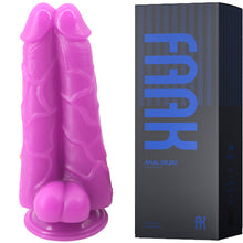 Load image into Gallery viewer, FAAK 56 Huge Realistic Veined Double Dildo XXXL 26cm Large Wide Dong
