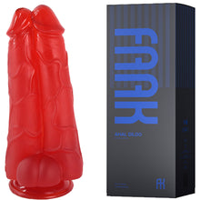 Load image into Gallery viewer, FAAK 56 Huge Realistic Veined Double Dildo XXXL 26cm Large Wide Dong
