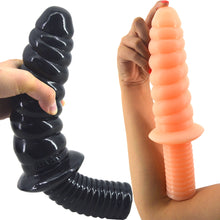 Load image into Gallery viewer, FAAK 11.4” Thrusting Handle Anal Plug 29cm Veined Dildo Huge Fat
