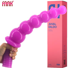 Load image into Gallery viewer, FAAK 14.2” Thrusting Handle Anal Plug 36cm Veined Dildo Huge Fat
