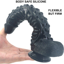 Load image into Gallery viewer, FAAK G130 Large 10.3" Textured Anal Dildo Liquid Silicone Dong Alien
