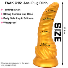 Load image into Gallery viewer, FAAK G151 Liquid Silicone Dildo Conch 8&quot; Anal Plug Butt Suction Cup Dong
