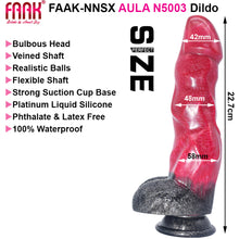 Load image into Gallery viewer, FAAK AULA N5003 Liquid Silicone Dildo Large Veined Anal Plug
