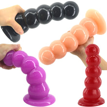 Load image into Gallery viewer, FAAK 8&quot; Anal Butt Plug Beaded 20cm Big Dildo Suction Cup Large Sex Beads Huge
