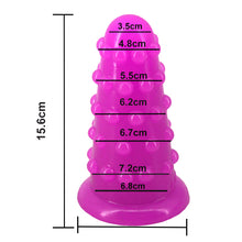 Load image into Gallery viewer, FAAK-74 Huge Thick Dotted Anal Dildo Plug Purple
