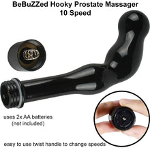 Load image into Gallery viewer, Hooky Vibrating Anal Plug Beaded Prostate Massager Curved Multi Speed Vibrator
