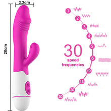 Load image into Gallery viewer, 30 Speed G Spot Rabbit Vibrator Dildo Vaginal Clitoral Stimulator
