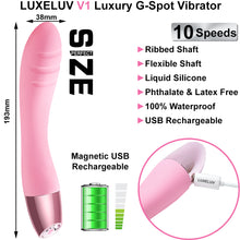 Load image into Gallery viewer, Luxeluv V1 Luxury G Spot Vibrator 10-Speed USB Rechargeable
