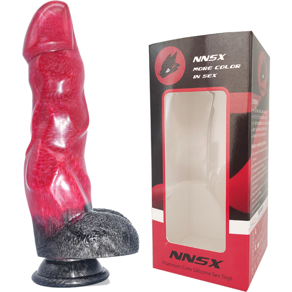 FAAK AULA N5003 Liquid Silicone Dildo Large Veined Anal Plug