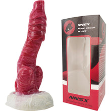 Load image into Gallery viewer, FAAK N5027 Aula 8&quot; Demon Wolf Platinum Liquid Silicone Anal Plug Dildo
