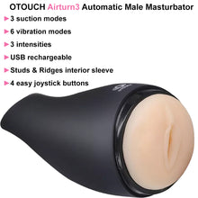 Load image into Gallery viewer, Otouch Airturn 3 Suction Masturbator Vibrating Pocket Pussy Male Sucker Sex Toy
