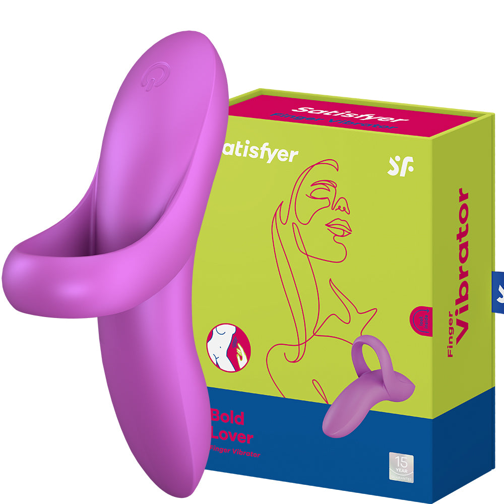 Satisfyer Bold Lover Finger Vibrator Rechargeable Clitoral Couples Vibe Sex Toy