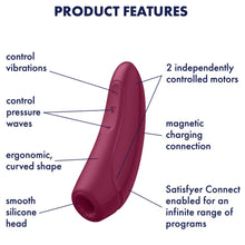 Load image into Gallery viewer, Satisfyer Curvy 1+ Air Pulse Clitoral Stimulator APP Compatible USB Vibrator
