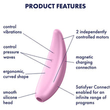 Load image into Gallery viewer, Satisfyer Curvy 3+ Air Pulse Clitoral Stimulator APP Control Vibrator Sex Toy
