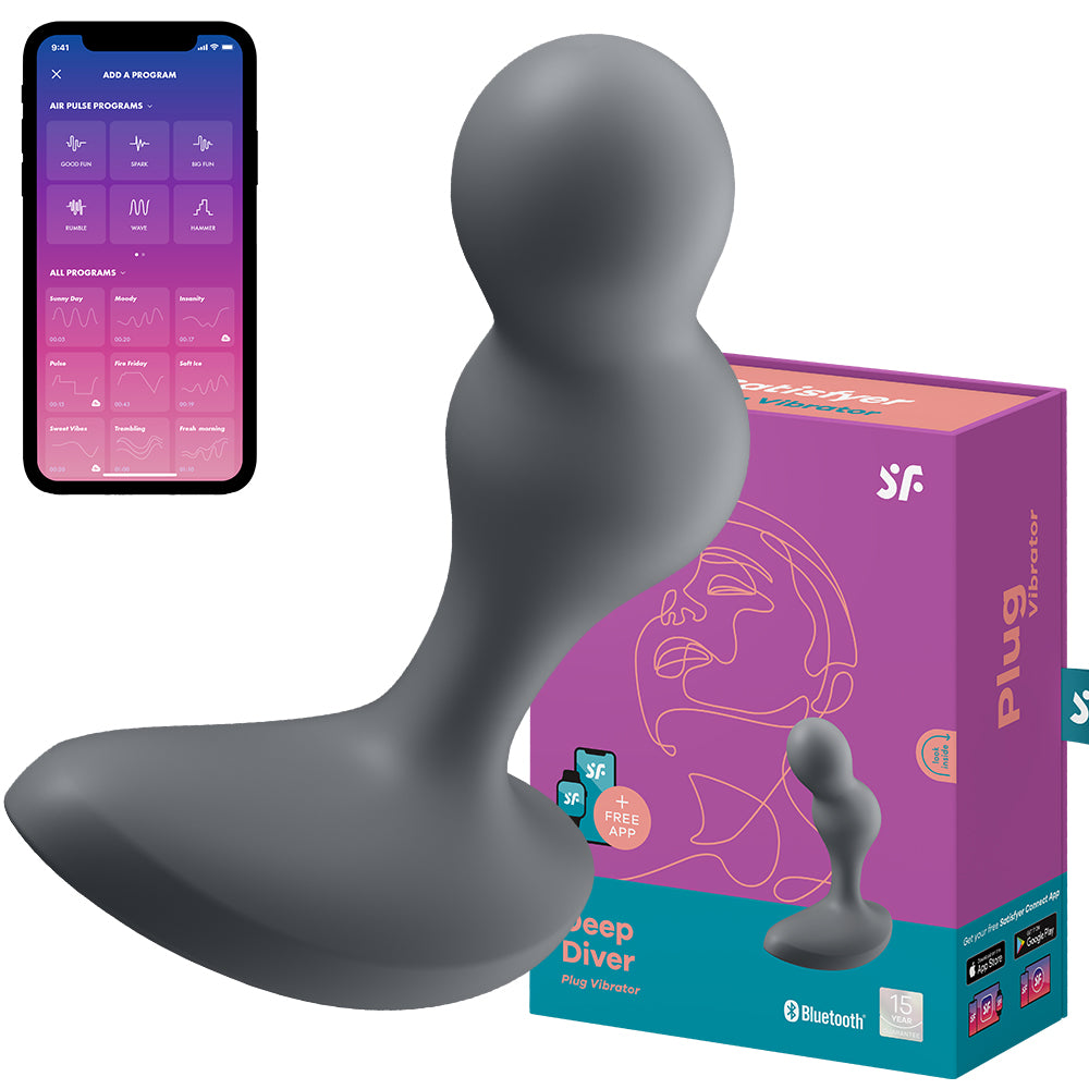 Satisfyer Deep Diver Vibrating Anal Plug APP Control Vibrator Butt USB Sex Toy