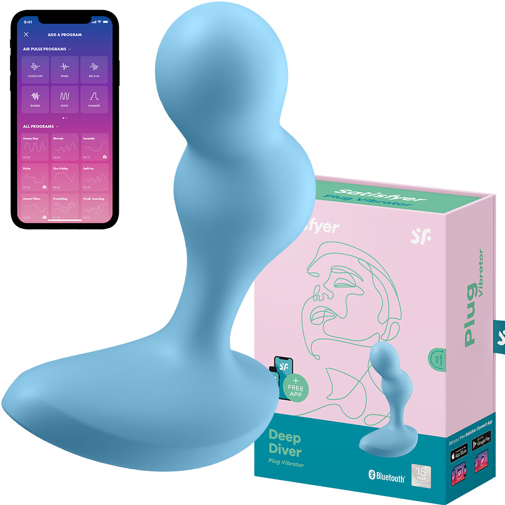 Satisfyer Deep Diver Vibrating Anal Plug APP Control Vibrator Butt USB Sex Toy