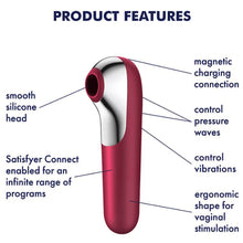 Load image into Gallery viewer, Satisfyer Dual Love Clitoral Stimulator Vaginal Vibrator Sucker APP USB Sex Toy
