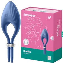 Load image into Gallery viewer, Satisfyer Duelist Vibrating Cock Ring Adjustable USB Couples Stamina Aid Sex Toy
