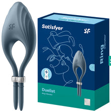 Load image into Gallery viewer, Satisfyer Duelist Vibrating Cock Ring Adjustable USB Couples Stamina Aid Sex Toy
