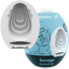 Load image into Gallery viewer, Satisfyer Masturbator Egg Savage Male 3D Stroker
