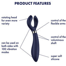 Load image into Gallery viewer, Satisfyer Endless Fun Couples Vibrator Rechargeable Blue
