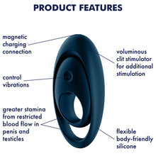 Load image into Gallery viewer, Satisfyer Glorious Duo Vibrating Cock Balls Ring Cocksling USB Couples Sex Toy
