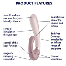 Load image into Gallery viewer, Satisfyer Heat Wave App  Connect Warming Rabbit Vibrator Mauve
