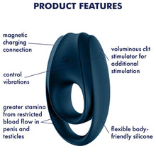 Load image into Gallery viewer, Satisfyer Incredible Duo Vibrating Cock Balls Ring Cocksling USB Couples Sex Toy
