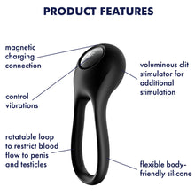 Load image into Gallery viewer, Satisfyer Majestic Duo Vibrating Cock Balls Ring Cocksling USB Couples Sex Toy
