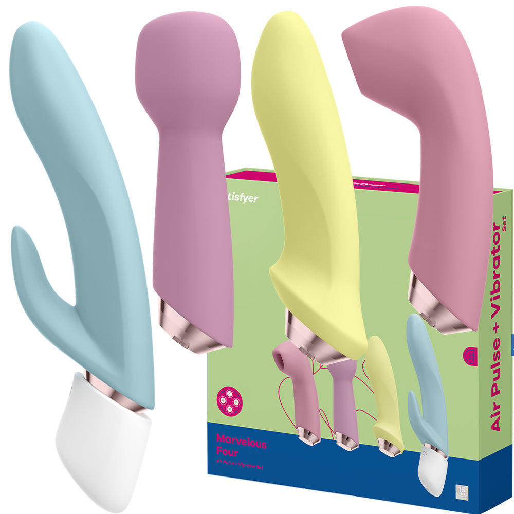 Satisfyer 4x Vibrators Clitoral Stimulator Sucker GSpot Rabbit Anal Wand Sex Toy