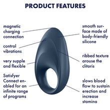 Load image into Gallery viewer, Satisfyer Mighty Cock Ring APP Control WiFi Vibrating Couples Penis Delay USB
