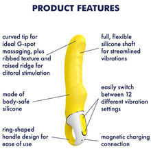 Load image into Gallery viewer, Satisfyer Yummy Sunshine G Spot Vibrator Clit Stimulator Rechargeable Sex Toy
