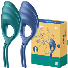Load image into Gallery viewer, Satisfyer Swordsman Adjustable Vibrating Cock Ring Couples Penis Clit Sex Toy
