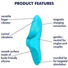 Load image into Gallery viewer, Satisfyer Teaser USB Rechargeable Finger Vibrator Clitoral Stimulator Sex Toy
