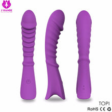 Load image into Gallery viewer, S-Hande TOPI Luxury G-Spot Vibrator Ribbed Rechargeable Vibrating Dildo Sex Toy
