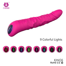 Load image into Gallery viewer, Kings Veined Rotating G Spot Vibrator Realistic Silicone Dildo Rechargeable
