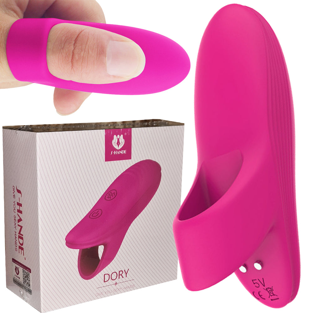 Dory Finger Massager Clitoral Nipple Stimulator Rechargeable Vibrator Pink