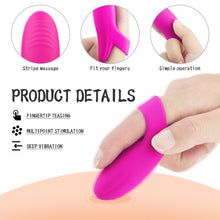 Load image into Gallery viewer, Dory Finger Massager Clitoral Nipple Stimulator Rechargeable Vibrator Pink
