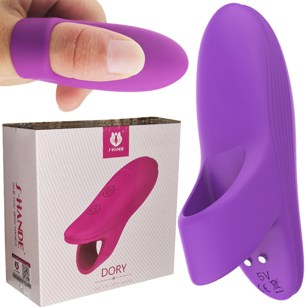 S-HANDE DORY Rechargeable Finger Vibrator Clitoral Stimulator Purple