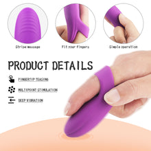 Load image into Gallery viewer, S-HANDE DORY Rechargeable Finger Vibrator Clitoral Stimulator Purple
