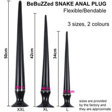 Load image into Gallery viewer, Snake Anal Dildo Big Dong Large XL XXL 3-Sizes Long Butt Plug Suction Cup
