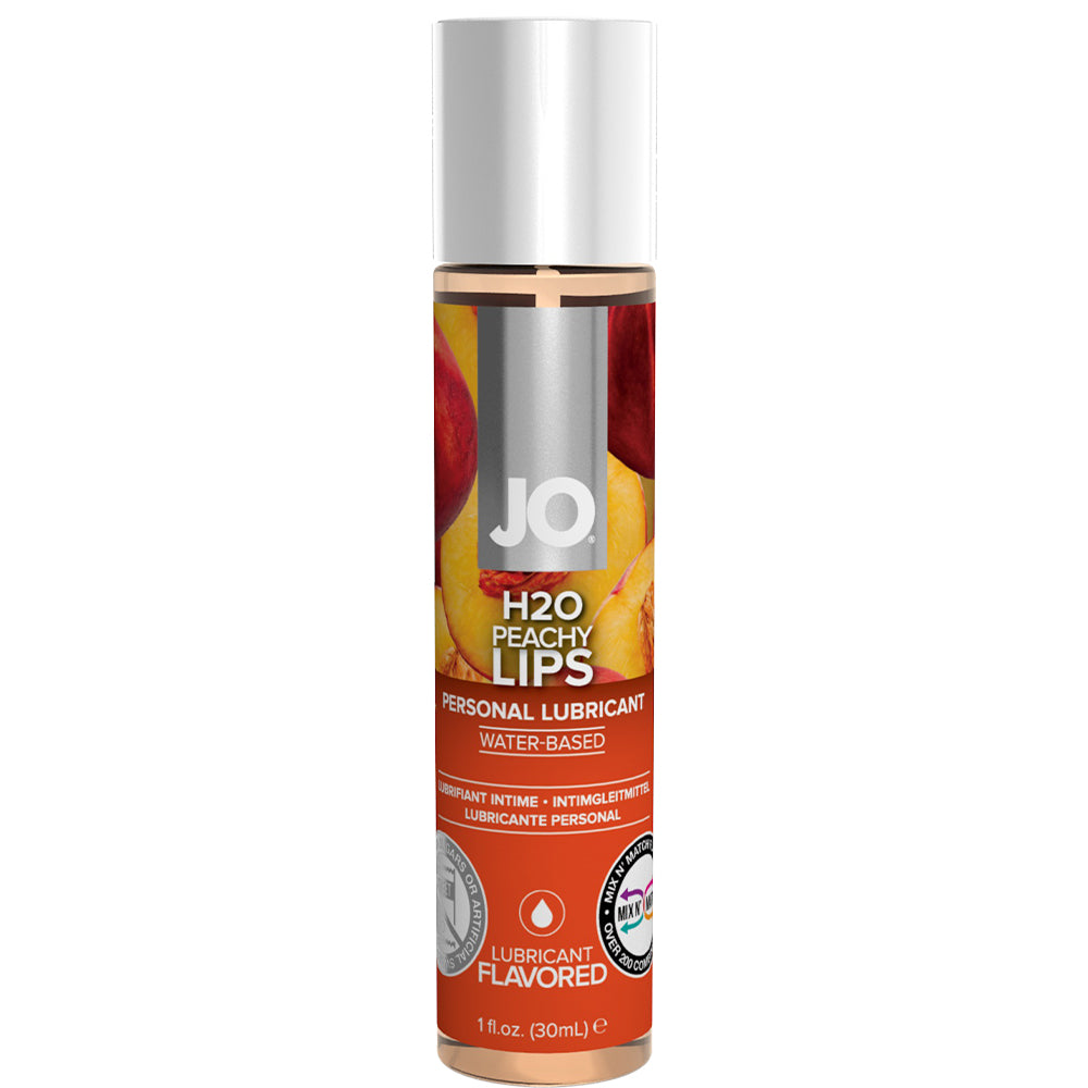 System JO H2O Flavored Peachy Lips Personal Lubricant Oral Sex Lube