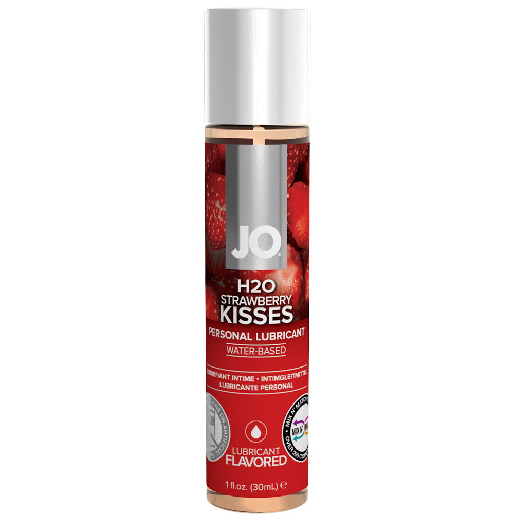 System JO H2O Flavored Strawberry Kiss Personal Lubricant Oral Sex Lube