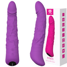 Load image into Gallery viewer, Kings Veined Rotating G Spot Vibrator Realistic Silicone Dildo Rechargeable
