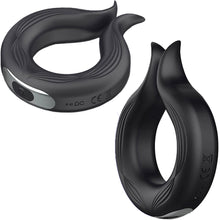Load image into Gallery viewer, Bebuzzed Ulysses Vibrating Cock Ring USB Rechargeable Silicone Couples Penis Ring

