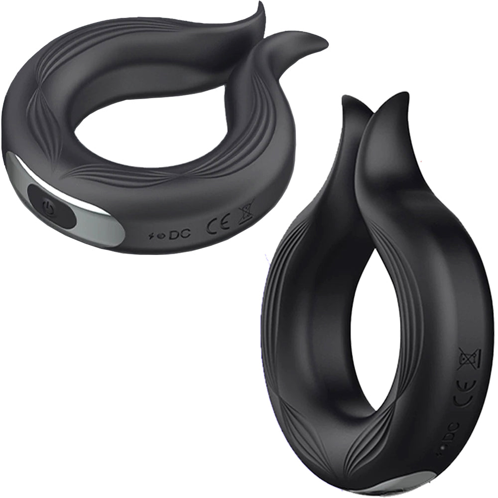 Bebuzzed Ulysses Vibrating Cock Ring USB Rechargeable Silicone Couples Penis Ring