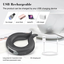 Load image into Gallery viewer, Bebuzzed Ulysses Vibrating Cock Ring USB Rechargeable Silicone Couples Penis Ring
