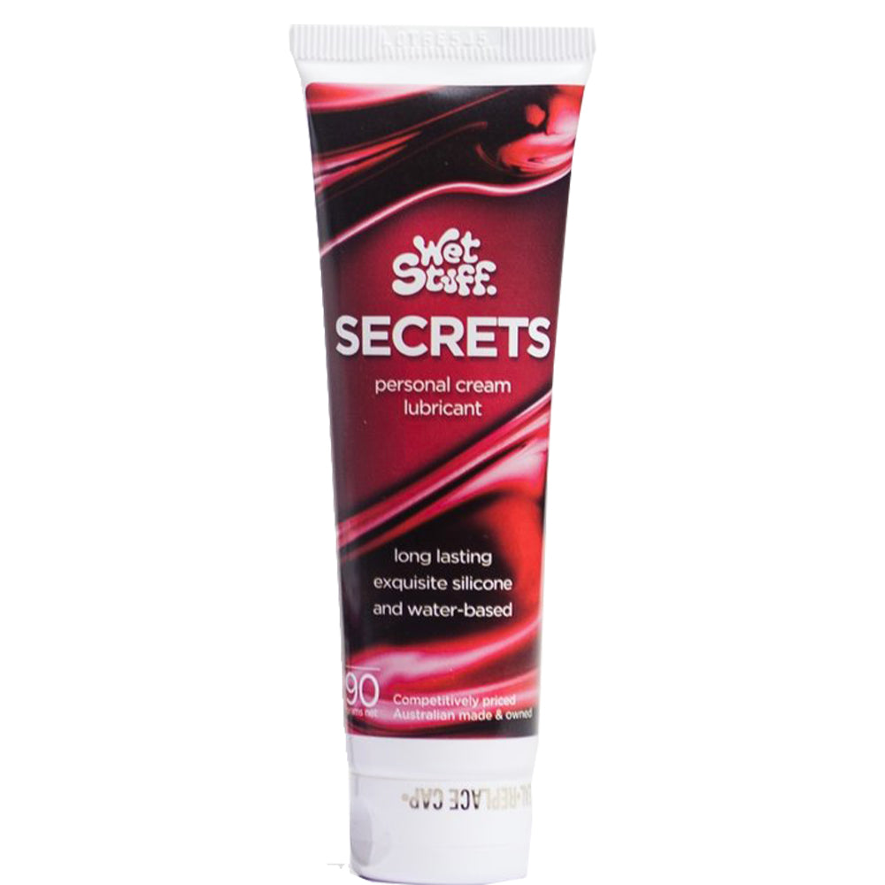 Wet Stuff Secrets Hybrid Personal Lubricant Silicone Water Cream Sex Lube