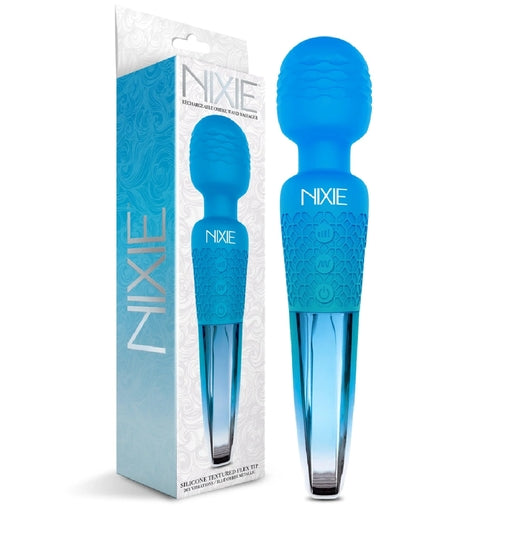 NIXIE  Rechargeable Wand Massager, Blue Ombre Metallic