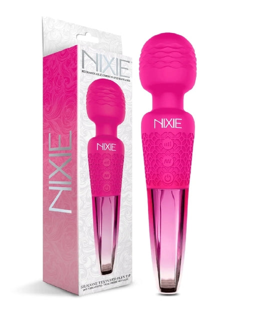 NIXIE  Rechargeable Wand Massager, Pink Ombre Metallic